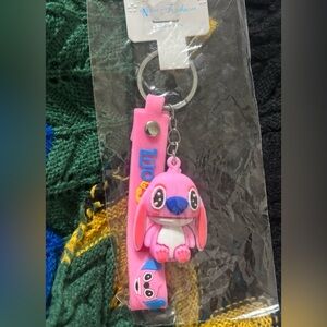 Pink Stitch Keychain